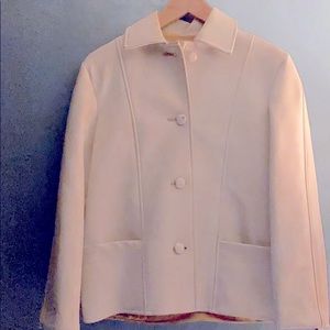 1970s white faux leather jacket by Dynahyde